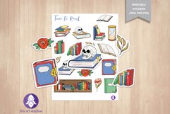 Digital Reading Stickers, Time To Read, Books Stickers Product Image 2