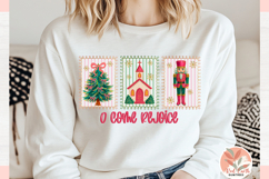 Preppy trendy brushstroke christmas tree coquette bow png Product Image 3