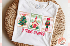 Preppy trendy brushstroke christmas tree coquette bow png Product Image 1