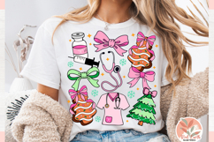 Christmas Preppy Coquette Nurse Png,Health care worker Png Product Image 12
