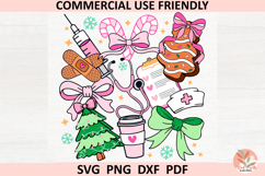 Christmas Preppy Coquette Nurse Png,Health care worker Png Product Image 7