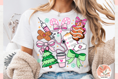 Christmas Preppy Coquette Nurse Png,Health care worker Png Product Image 6