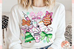 Christmas Preppy Coquette Nurse Png,Health care worker Png Product Image 5