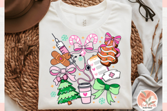 Christmas Preppy Coquette Nurse Png,Health care worker Png Product Image 4