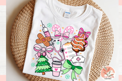 Christmas Preppy Coquette Nurse Png,Health care worker Png Product Image 3