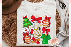 Christmas Preppy Coquette Nurse Png bundle, Health care png Product Image 4