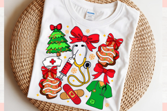 Christmas Preppy Coquette Nurse Png bundle, Health care png Product Image 3