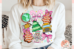 Christmas teacher PNG Coquette Bow Design, festive Preppy Product Image 3