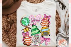 Christmas teacher PNG Coquette Bow Design, festive Preppy Product Image 4