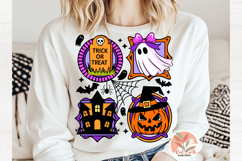 Trendy Retro neon Halloween spooky ghost collage svg png dxf Product Image 3