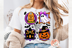 Trendy Retro neon Halloween spooky ghost collage svg png dxf Product Image 1