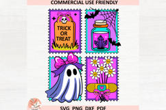 Trendy Retro neon Halloween spooky ghost collage svg png dxf Product Image 1