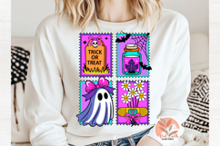 Trendy Retro neon Halloween spooky ghost collage svg png dxf Product Image 2