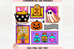 Trendy Retro neon Halloween spooky ghost collage svg png dxf Product Image 1