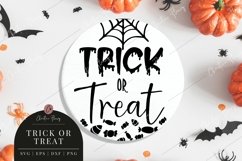 Trick or Treat Round Sign SVG - Halloween SVG Product Image 3
