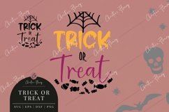 Trick or Treat Round Sign SVG - Halloween SVG Product Image 2
