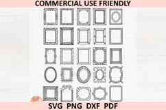 100 Frames Bundle SVG PNG DXF, Ornamental Frame Clipart Product Image 3