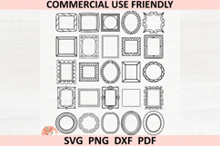 100 Frames Bundle SVG PNG DXF, Ornamental Frame Clipart Product Image 2