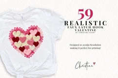 Faux Latch Hook Valentines Clipart Bundle - 59 Elements Product Image 2