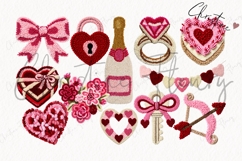 Faux Latch Hook Valentines Clipart Bundle - 59 Elements Product Image 7