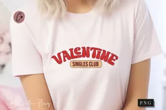 Retro Valentine Singles Club PNG | Valentine Day Sublimation Product Image 1