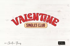Retro Valentine Singles Club PNG | Valentine Day Sublimation Product Image 3