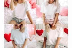 Valentine&#039;s Day Mockup Bundle | White T-Shirt Mockup Product Image 2