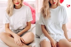 Valentine&#039;s Day Mockup Bundle | White T-Shirt Mockup Product Image 5