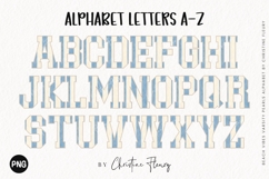 Stripes Varsity Pearls Beach Vibes Alphabet PNG Product Image 2