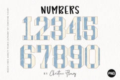 Stripes Varsity Pearls Beach Vibes Alphabet PNG Product Image 3