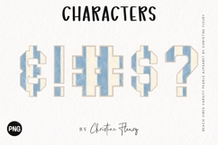 Stripes Varsity Pearls Beach Vibes Alphabet PNG Product Image 4