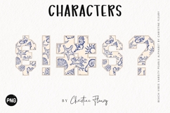 Shells Varsity Pearls Beach Vibes Alphabet PNG Product Image 4