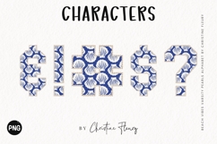 Seashells Varsity Pearls Beach Vibes Alphabet PNG Product Image 4