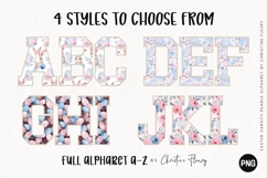 Coquette Varsity Easter Pearl Alphabet PNG Bundle Product Image 3