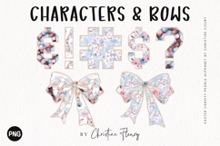 Coquette Varsity Easter Pearl Alphabet PNG Bundle Product Image 5