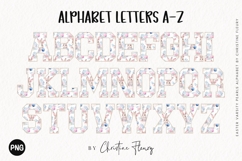 Varsity Easter Bunny Pearl Alphabet PNG Product Image 2