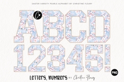 Cherry Blossom Varsity Easter Pearl Alphabet PNG Product Image 1