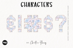 Cherry Blossom Varsity Easter Pearl Alphabet PNG Product Image 4
