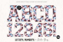 Varsity Easter Eggs Pearl Alphabet PNG Product Image 1