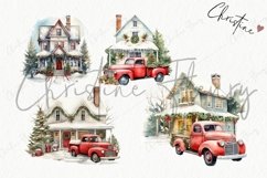 Vintage Festive Farmhouse Clipart | Farm PNG Product Image 4