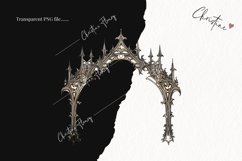 Vintage Gothic Frame Clipart | Halloween PNG Product Image 2