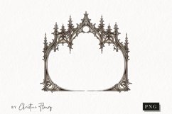 Vintage Gothic Frame Clipart | Halloween PNG Product Image 1