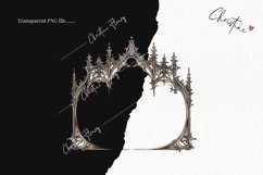 Vintage Gothic Frame Clipart | Halloween PNG Product Image 2