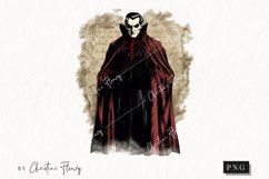 Vintage Goth Vampire Clipart | Halloween PNG Product Image 1