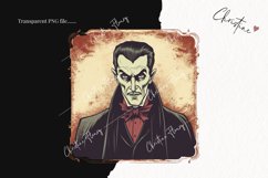 Vintage Goth Vampire Clipart | Halloween PNG Product Image 2
