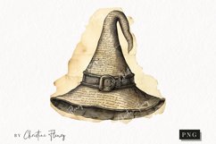Vintage Goth Witch Hat Clipart | Halloween PNG Product Image 1