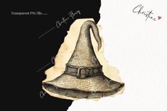 Vintage Goth Witch Hat Clipart | Halloween PNG Product Image 2