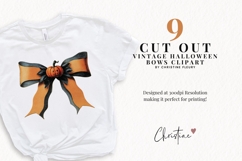 Vintage Halloween Bow Clipart Bundle Product Image 2