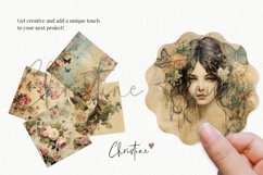 Vintage Muted Decoupage Digital Paper Product Image 3
