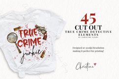 Vintage True Crime Detective Clipart | True Crime PNG Product Image 2